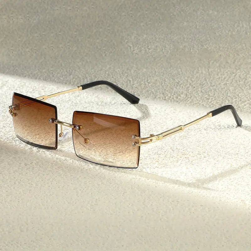 Frameless Fashion Glasses with Metal Hinge