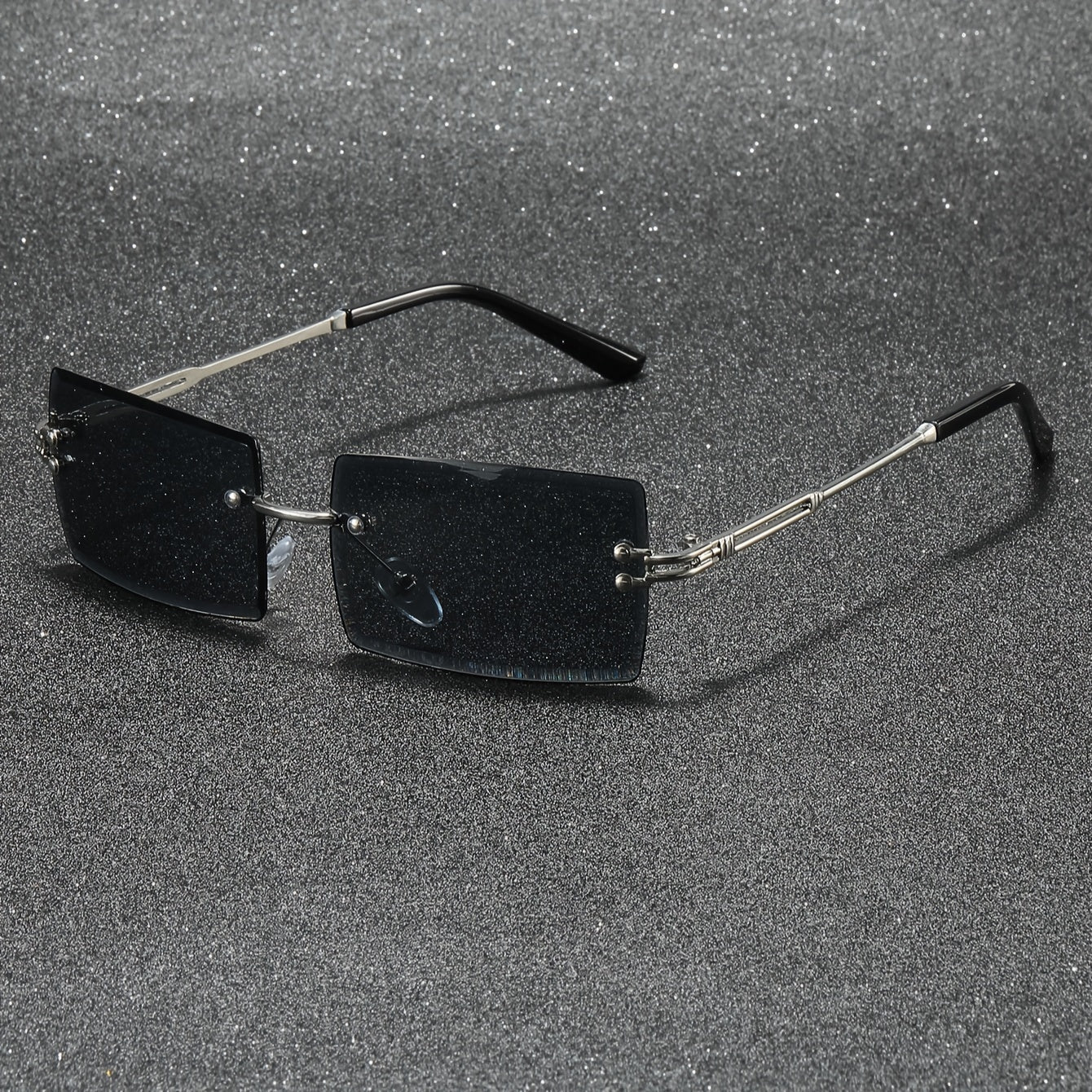 Frameless Fashion Glasses with Metal Hinge